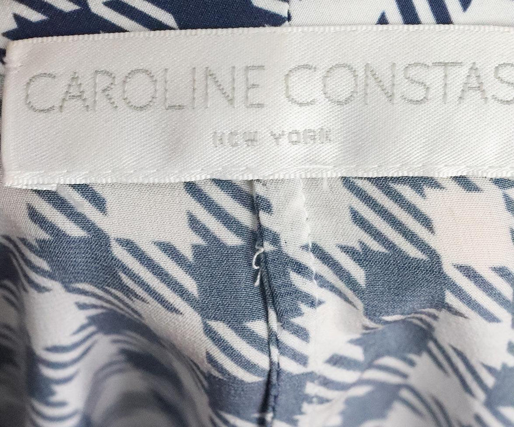 Caroline Constas Blue & White Check Dress sz 4 - Michael's Consignment NYC