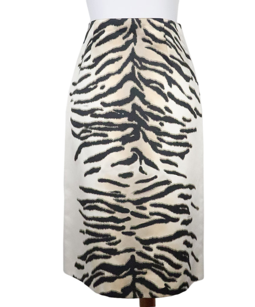 Celine Animal Print Silk Skirt 