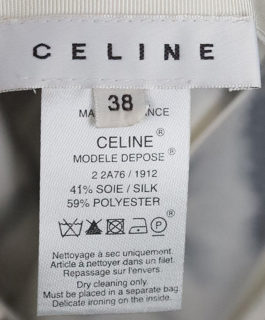 Celine Animal Print Silk Skirt 3