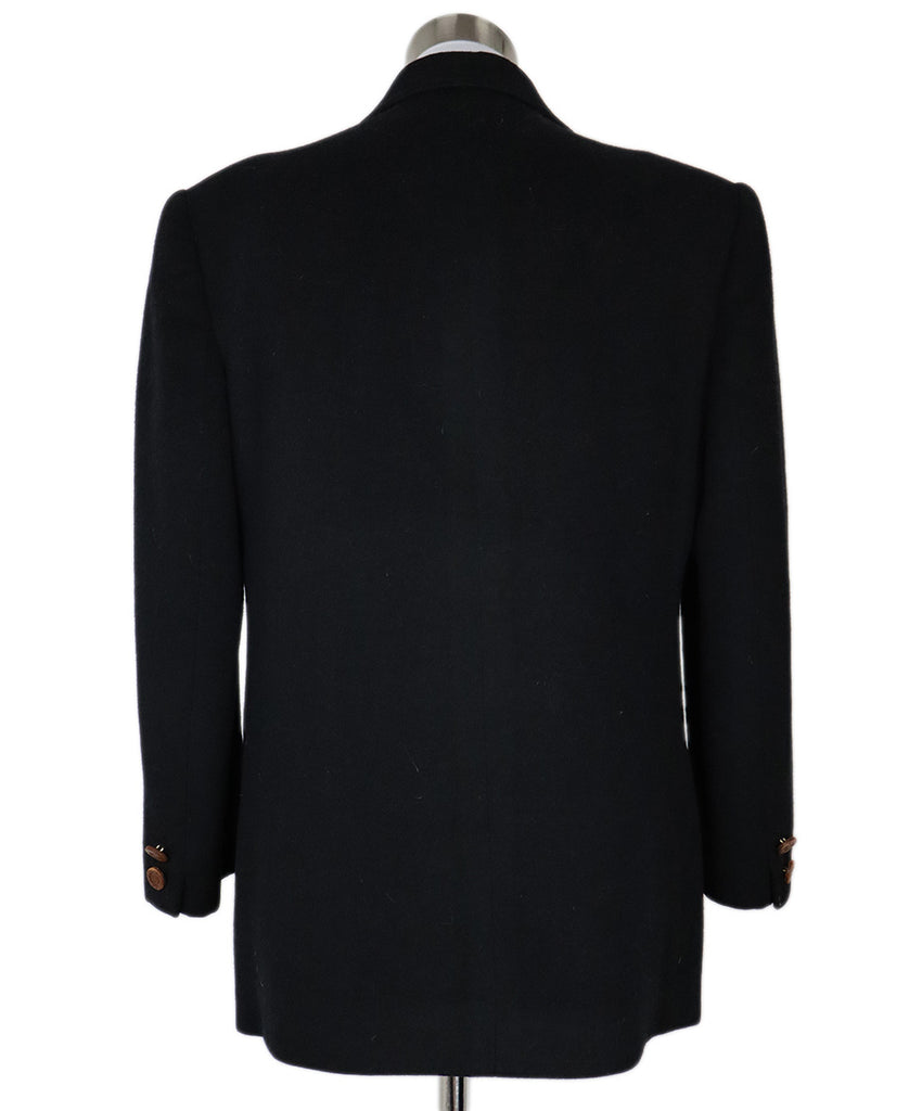 Celine Vintage Black Wool Coat 2