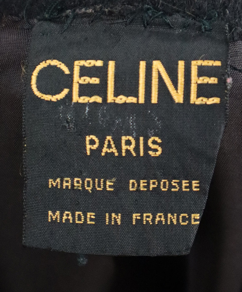 Celine Vintage Black Wool Coat 3