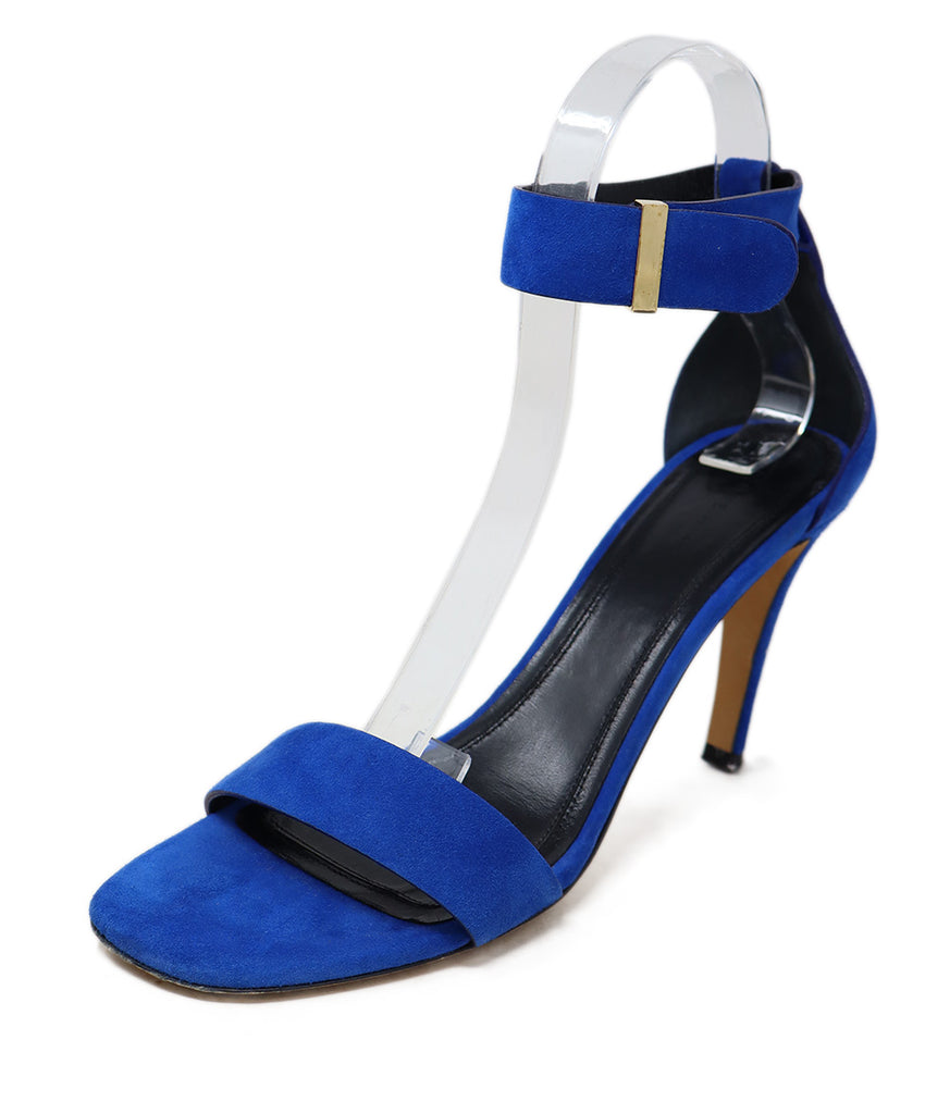 Celine Cobalt Blue Suede Heels 