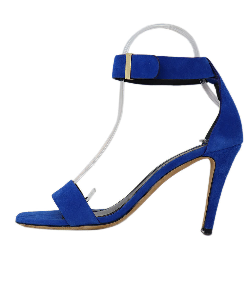 Celine Cobalt Blue Suede Heels 1