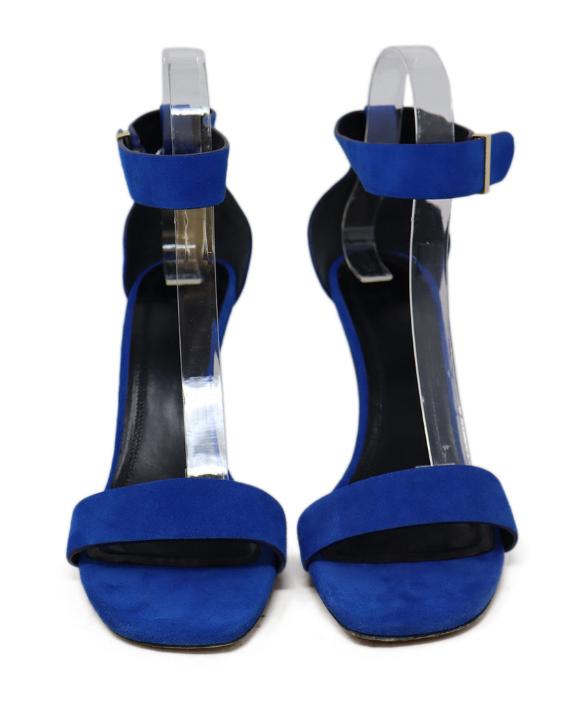Celine Cobalt Blue Suede Heels 3
