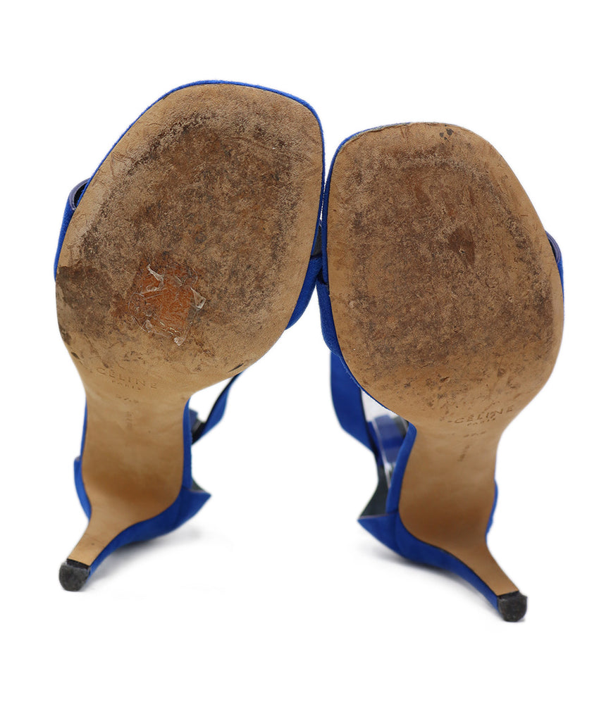 Celine Cobalt Blue Suede Heels 4