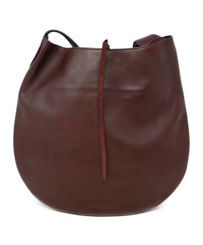 Celine Burgundy Leather Shoulder Bag 2
