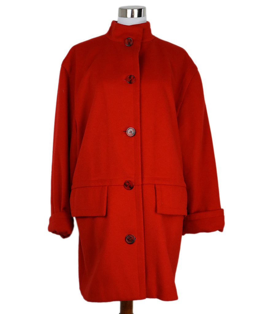 Celine Red Wool Coat 