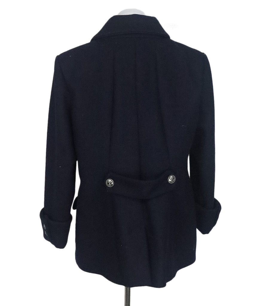 Chanel Double Breasted Wool Navy Peacoat 2