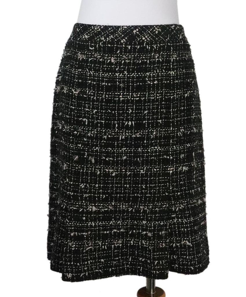 Chanel Black & White Tweed Skirt 