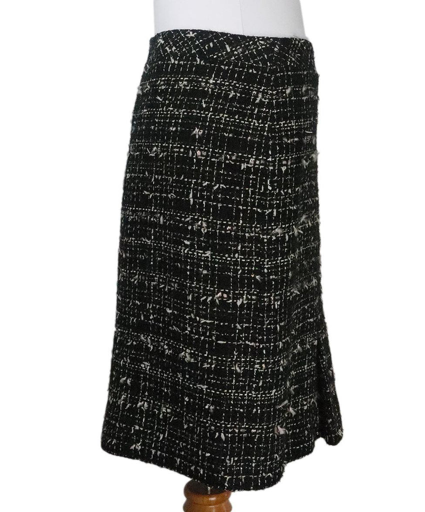 Chanel Black & White Tweed Skirt sz 10 - Michael's Consignment NYC