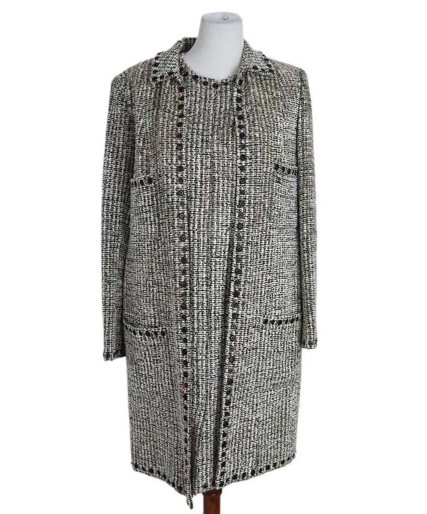 Chanel Black & White Wool Dress Set sz 12 - Michael's Consignment NYC