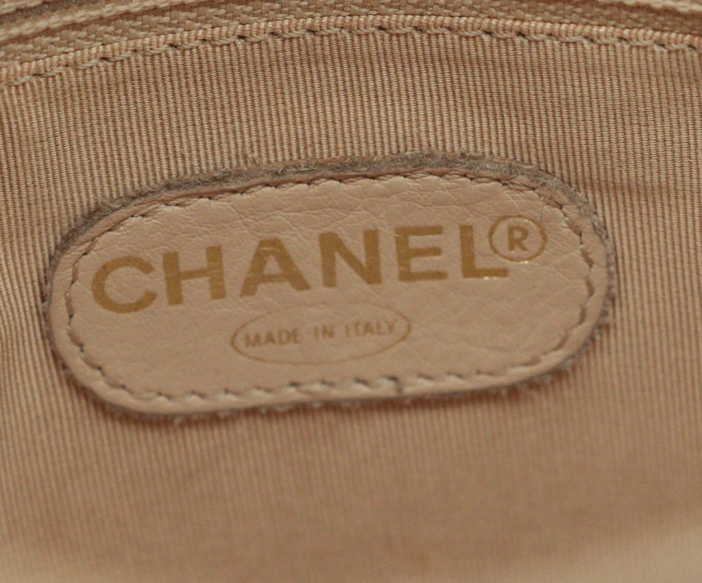 Chanel Vintage Beige Caviar Leather Satchel - Michael's Consignment NYC
