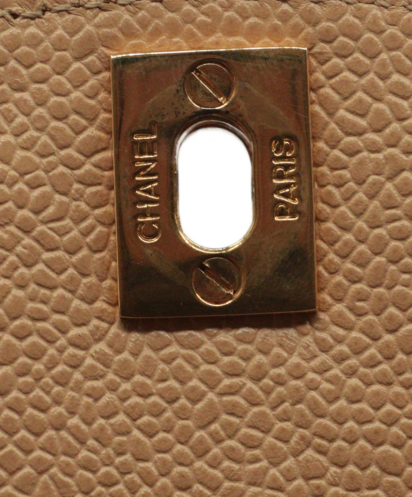 Chanel Vintage Beige Caviar Leather Satchel - Michael's Consignment NYC