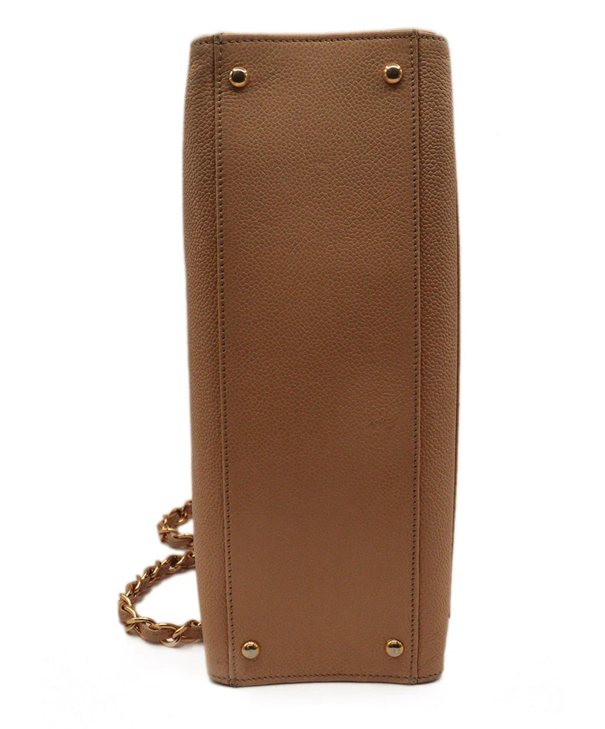 Chanel Vintage Beige Caviar Leather Satchel - Michael's Consignment NYC