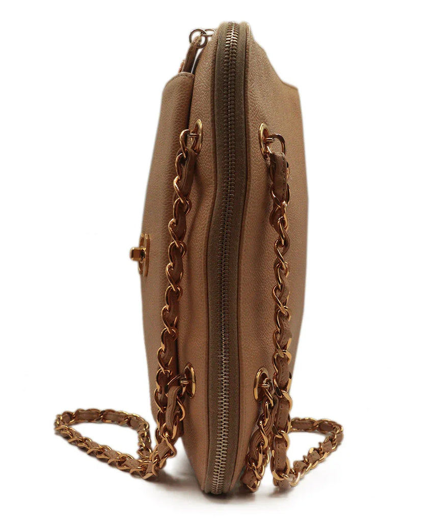 Chanel Vintage Beige Caviar Leather Satchel - Michael's Consignment NYC