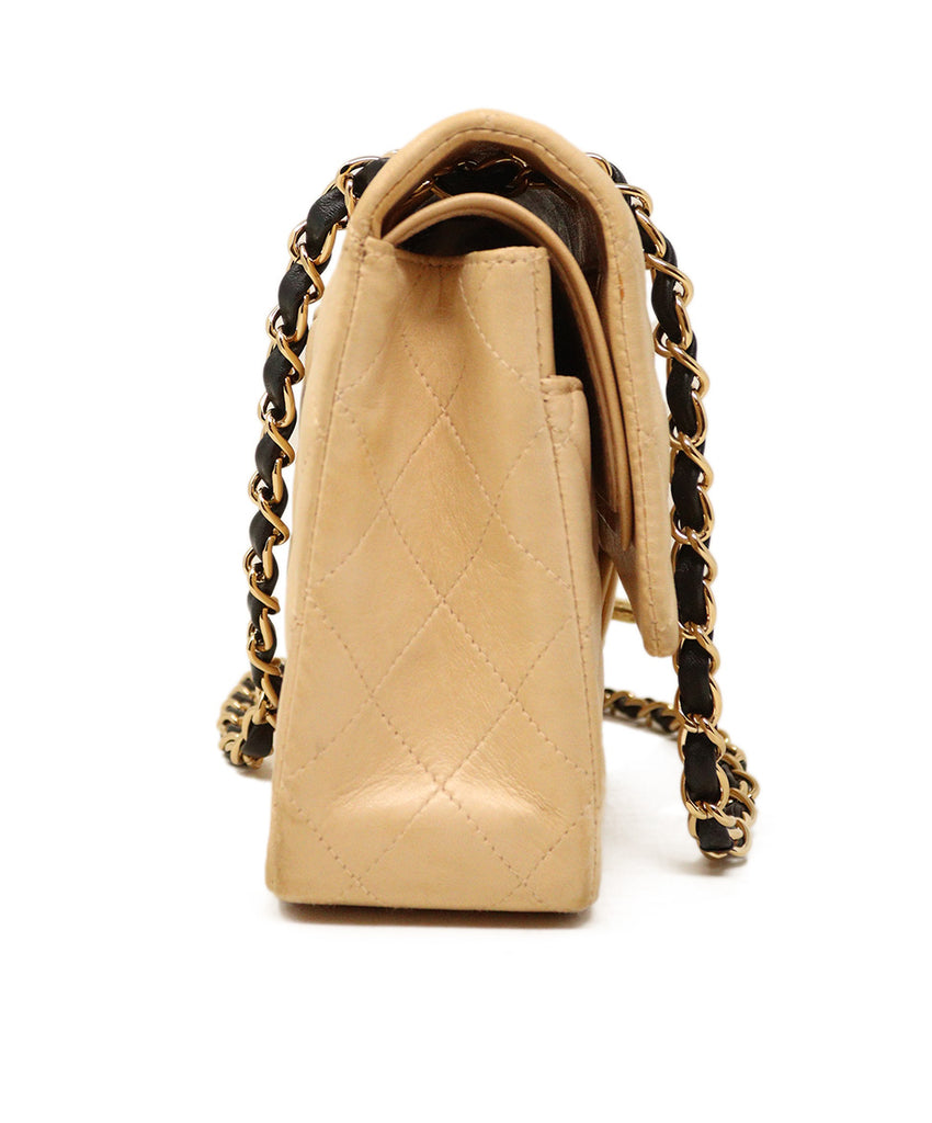 Chanel Beige Leather Medium Classic Shoulder Bag 1