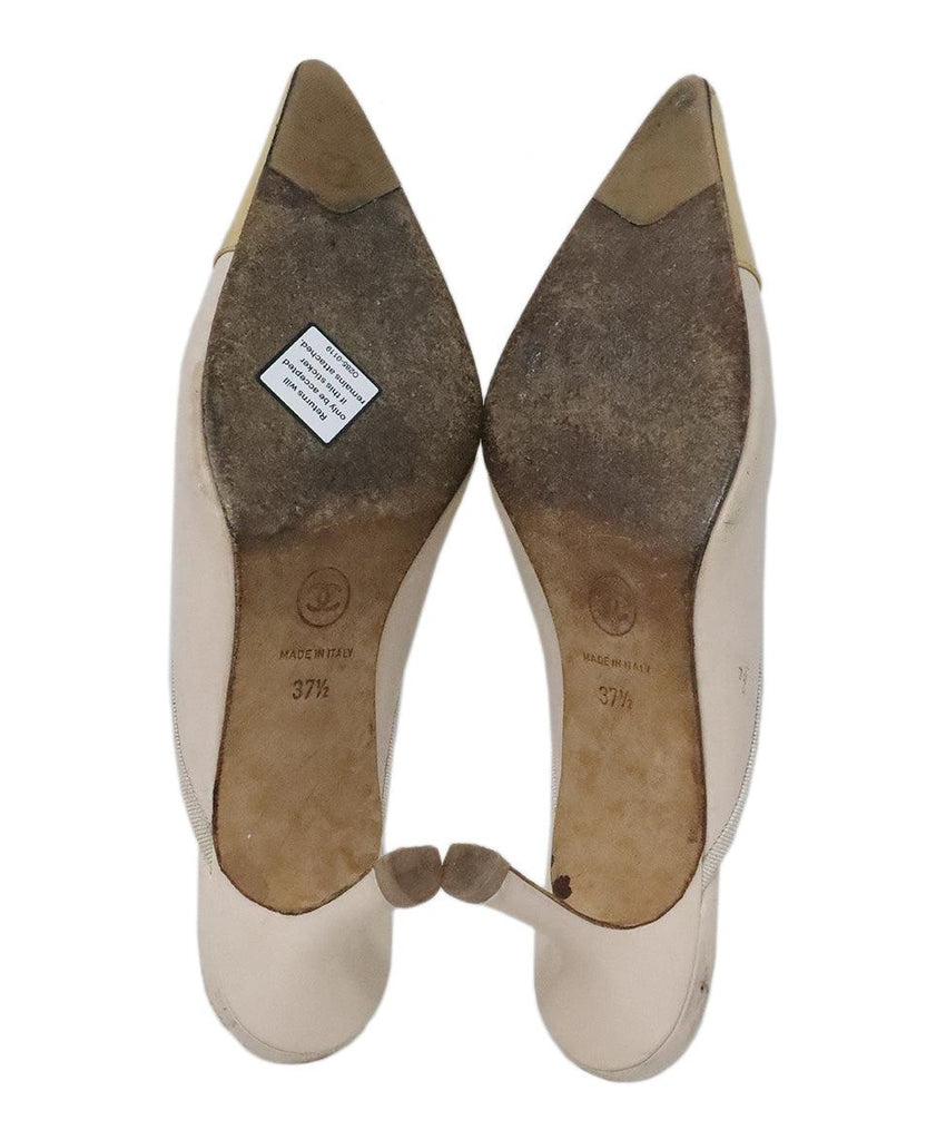 Chanel Beige Leather Heels sz 7.5 - Michael's Consignment NYC