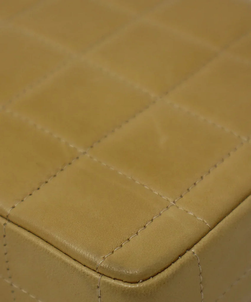 Chanel Vintage Beige Quilted Leather Shoulder Bag - Michael's Consignment NYC