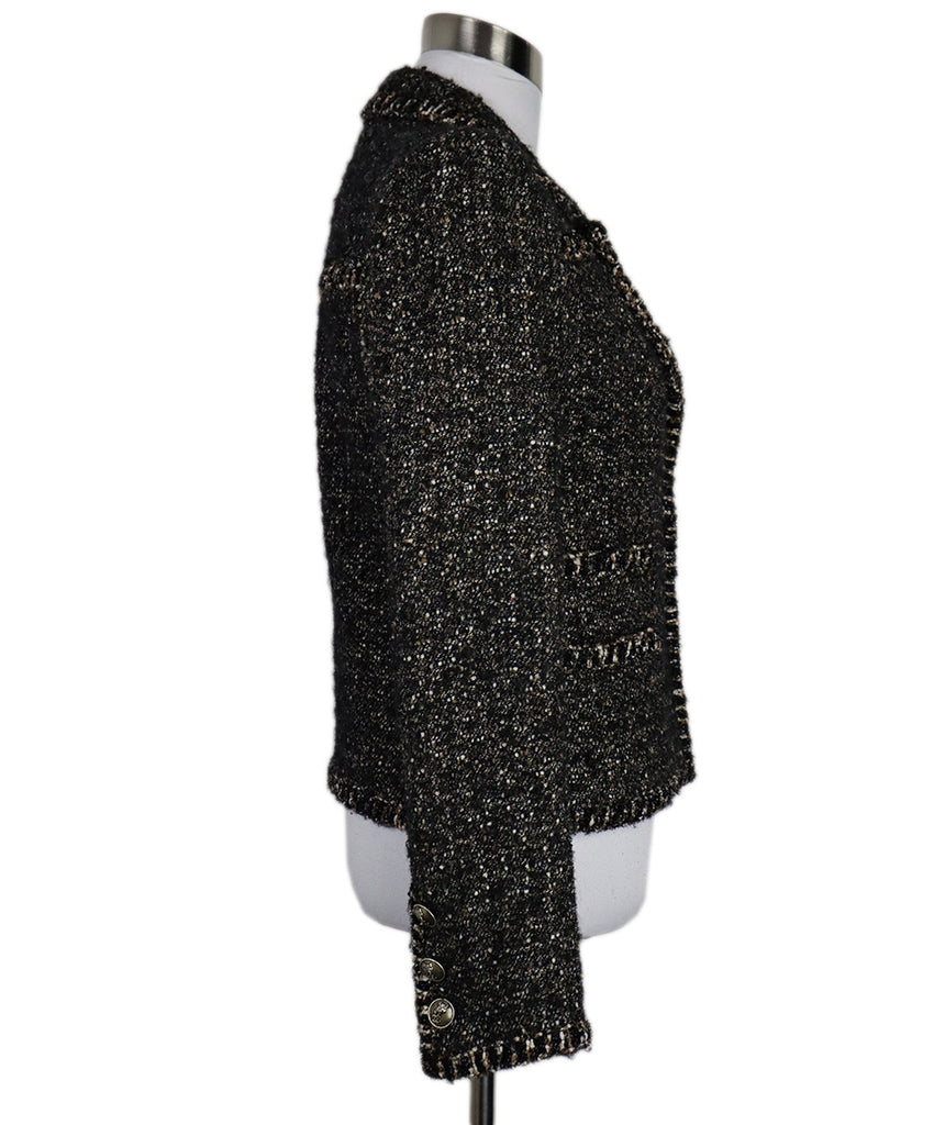 Chanel Black Brown & White Tweed Blazer 1