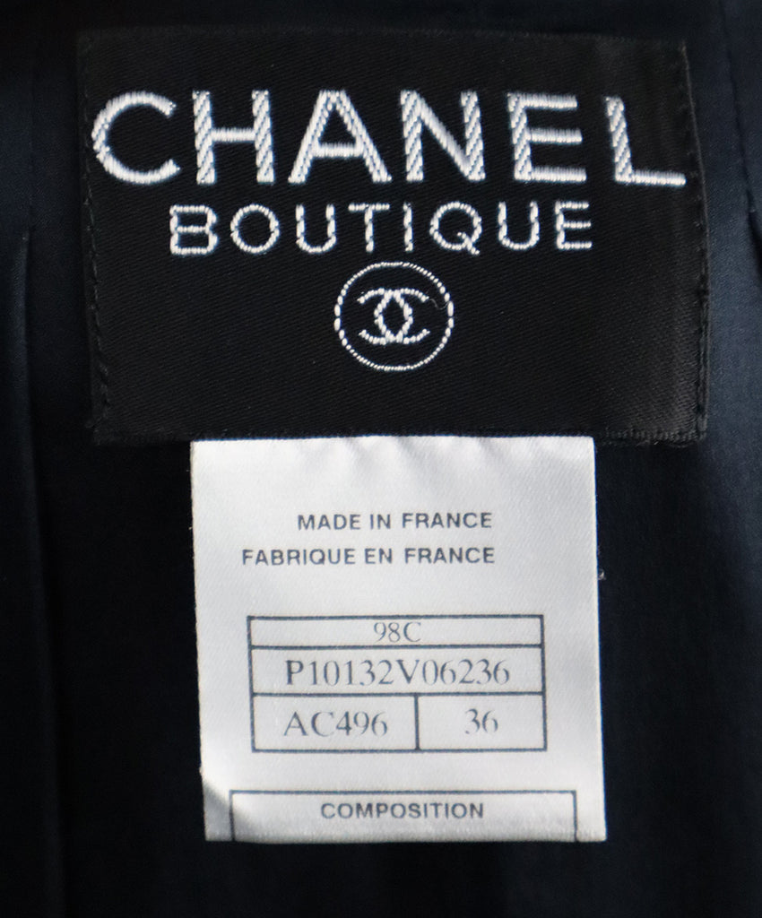 Chanel Black Wool Dress Set 4