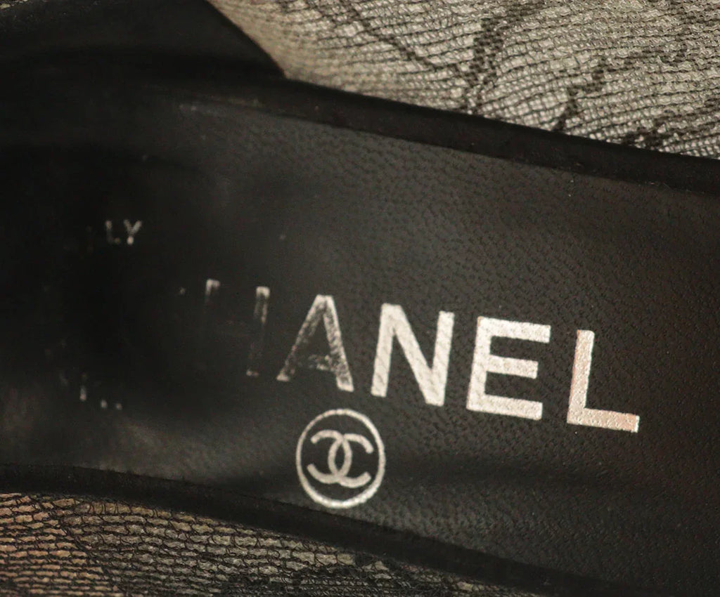 Chanel Black Lace & Satin Heels sz 8 - Michael's Consignment NYC