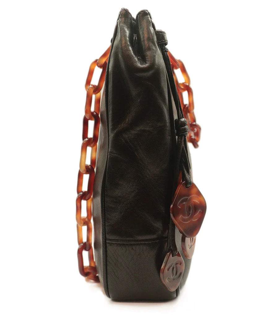 Chanel Vintage Black Lambskin Shoulder Bag - Michael's Consignment NYC