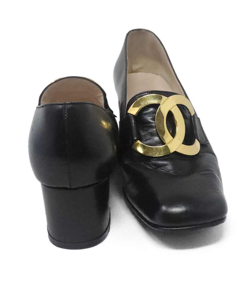Chanel Black Leather Heels 2