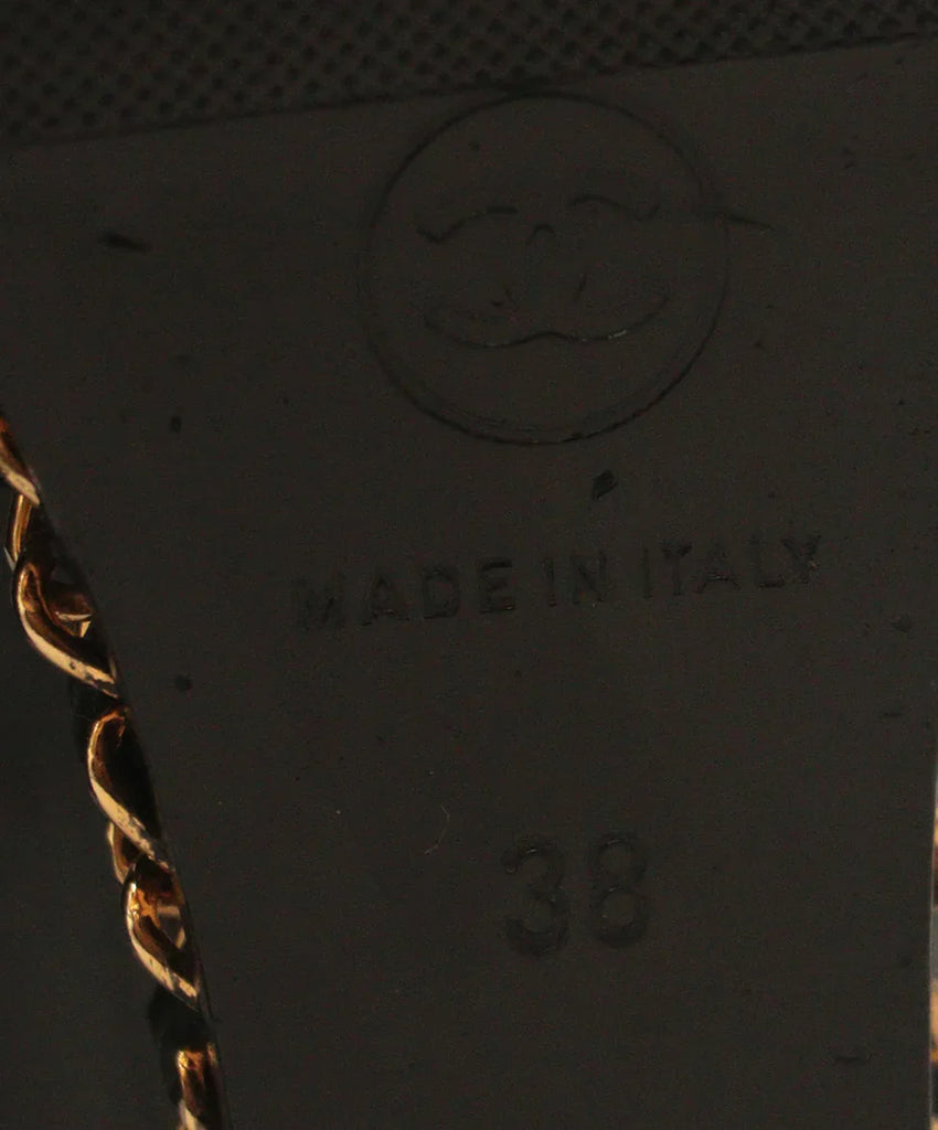 Chanel Black Leather Booties w/ Chain Trim sz 8 - Michael's Consignment NYC