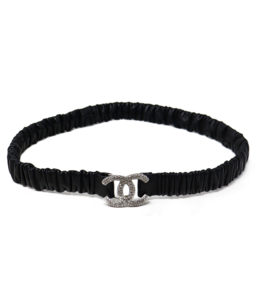 Chanel Black Leather Belt 