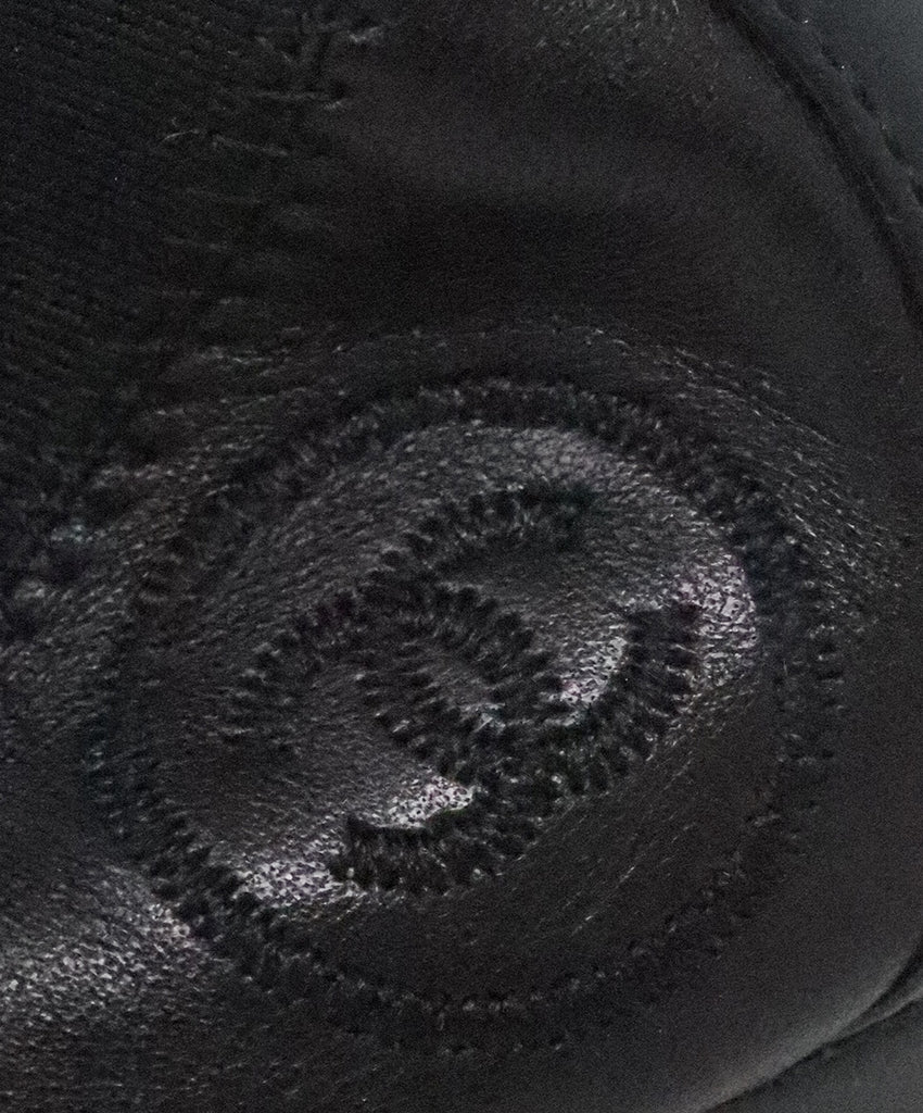 Chanel Black Leather & Elastic Heels 5