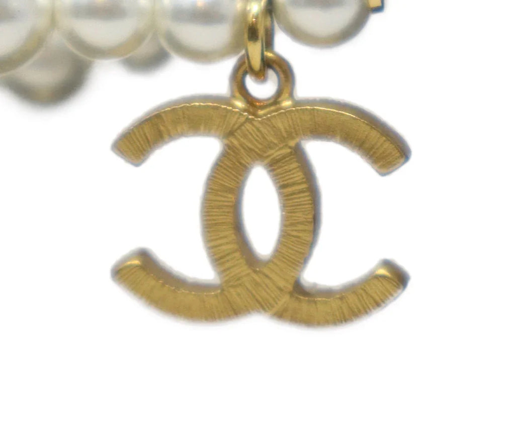 Chanel Black Leather & Pearl Sandals 6