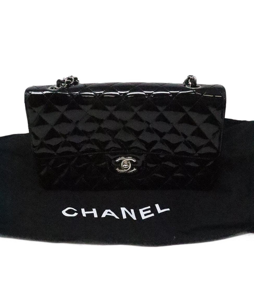 Chanel Black Patent Leather Medium Classic Flap Bag - Michael's Consignment NYC