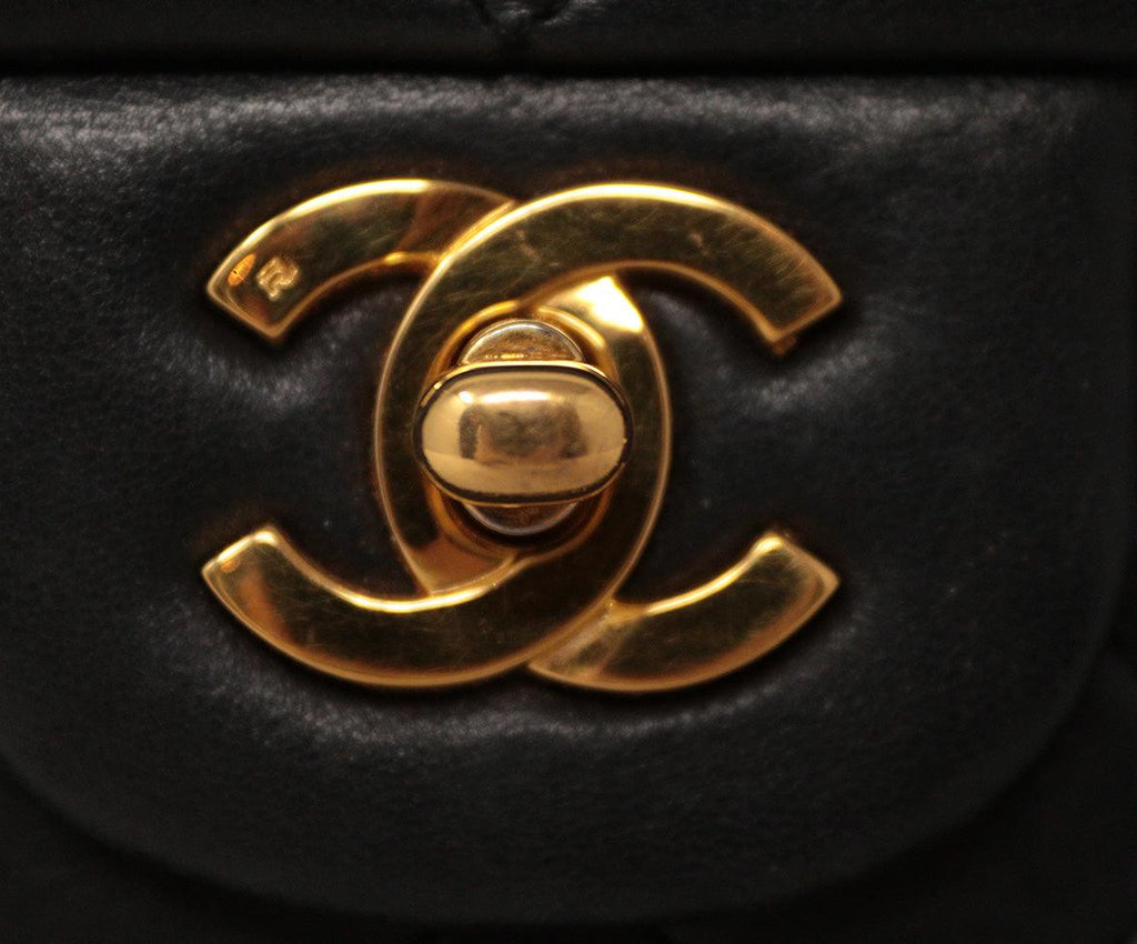 Chanel Black Leather Medium Classic Bag 12