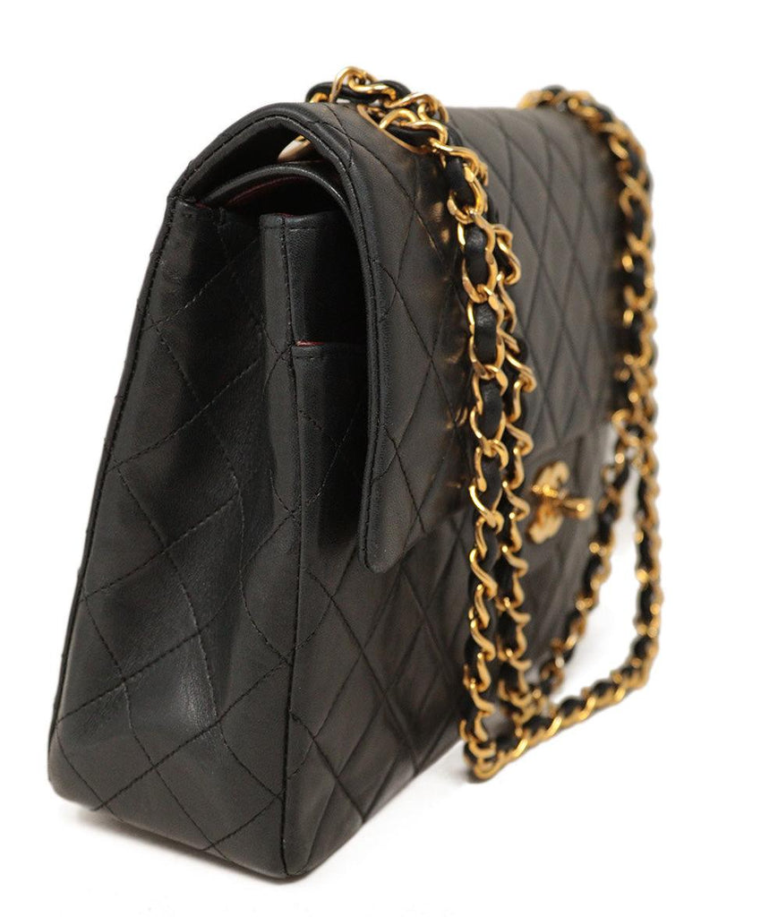 Chanel Black Leather Medium Classic Bag 1