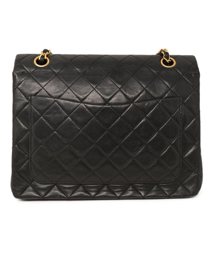Chanel Black Leather Medium Classic Bag 2