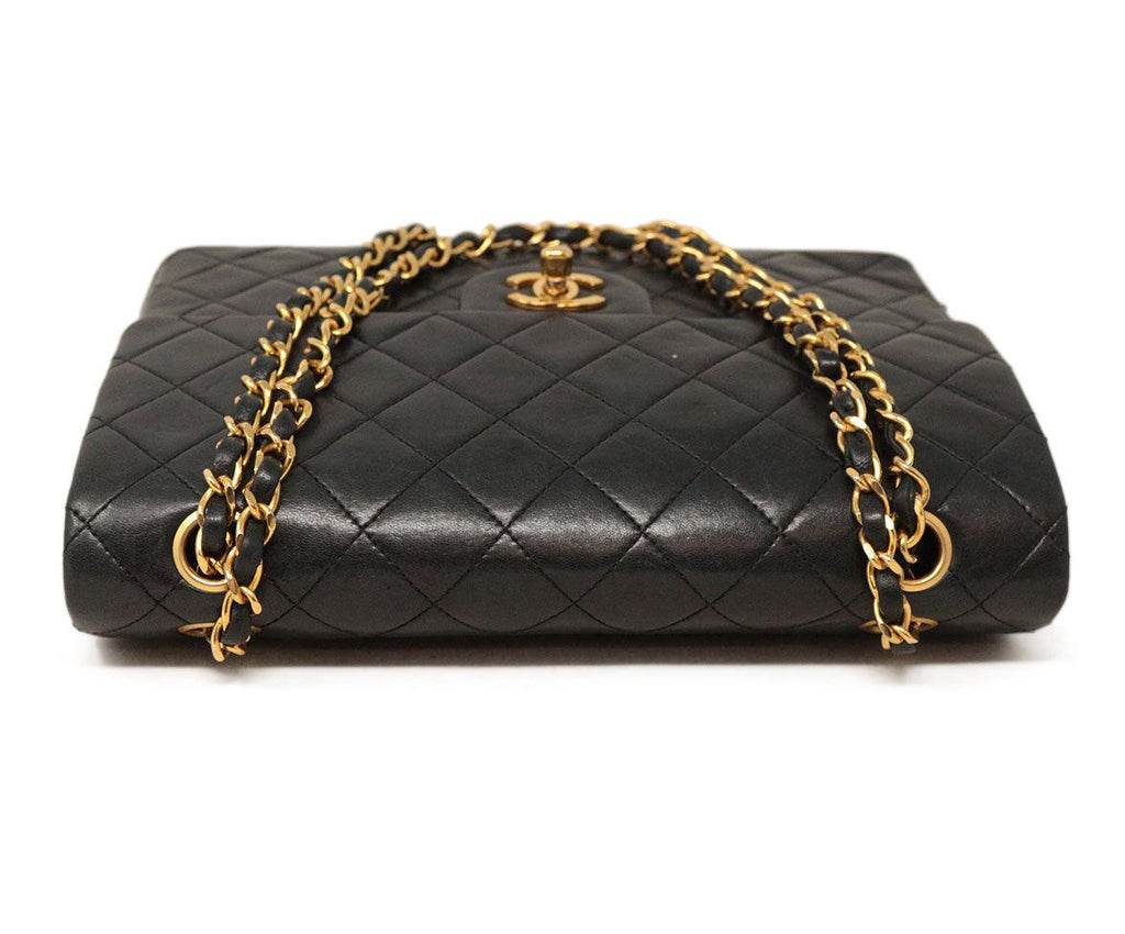 Chanel Black Leather Medium Classic Bag 4