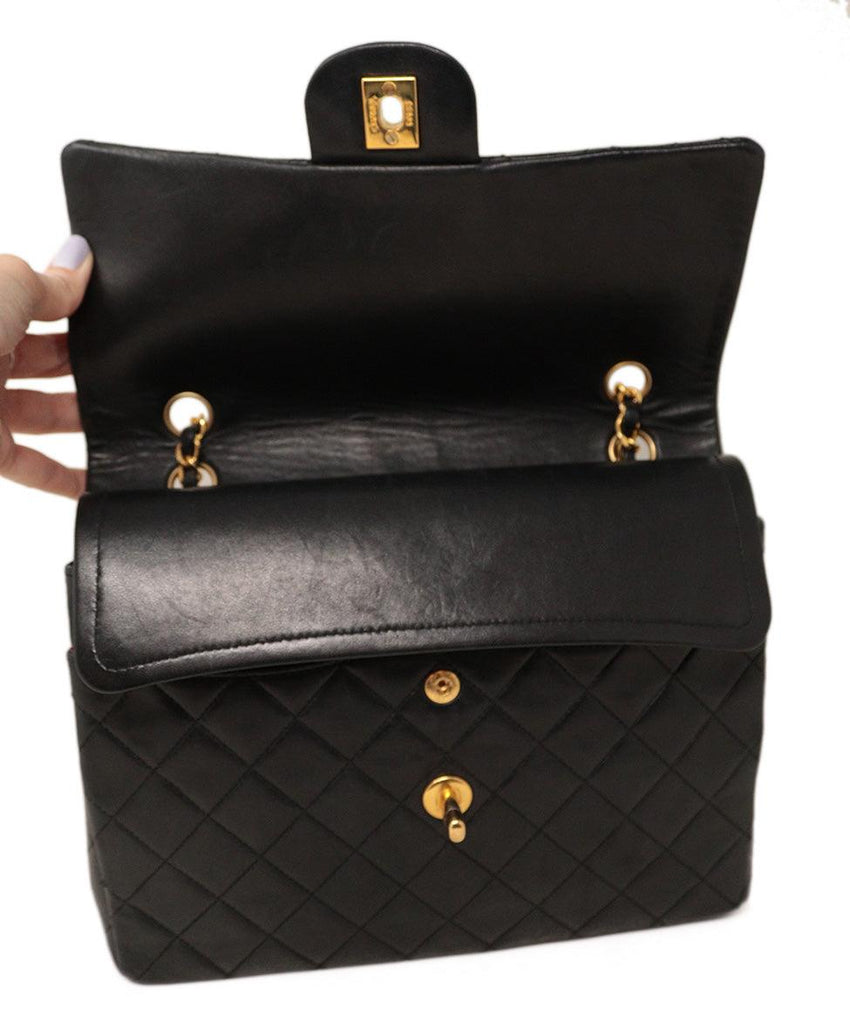 Chanel Black Leather Medium Classic Bag 5