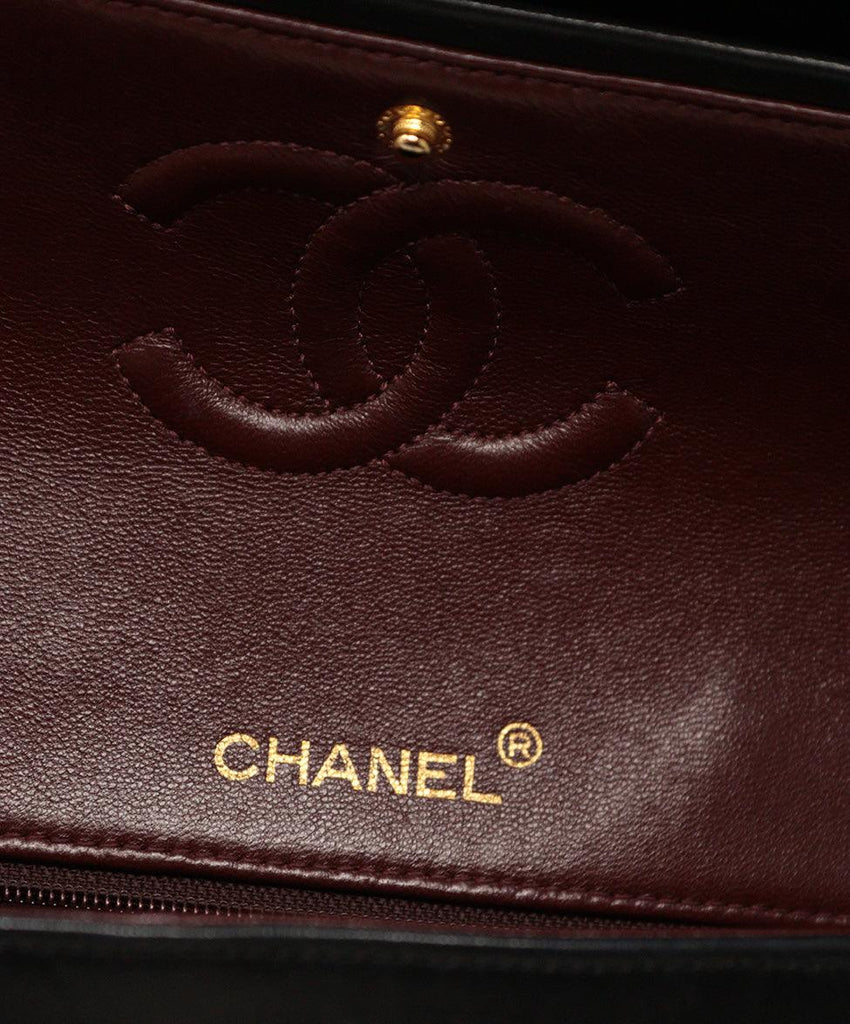 Chanel Black Leather Medium Classic Bag 8