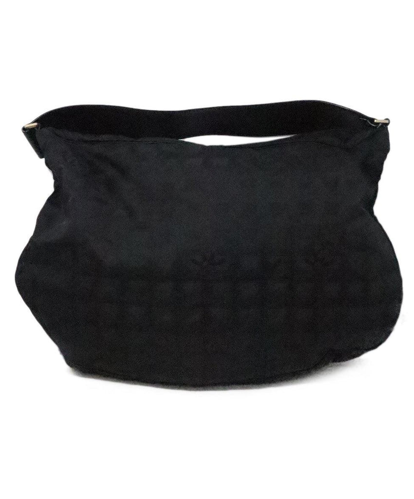 Chanel Black Nylon Large Shoulder Bag 