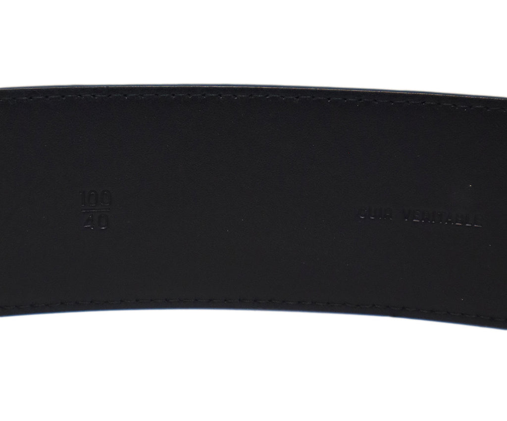 Chanel Black Patent Leather & Silver Buckle Belt - Michael's Consignment NYC