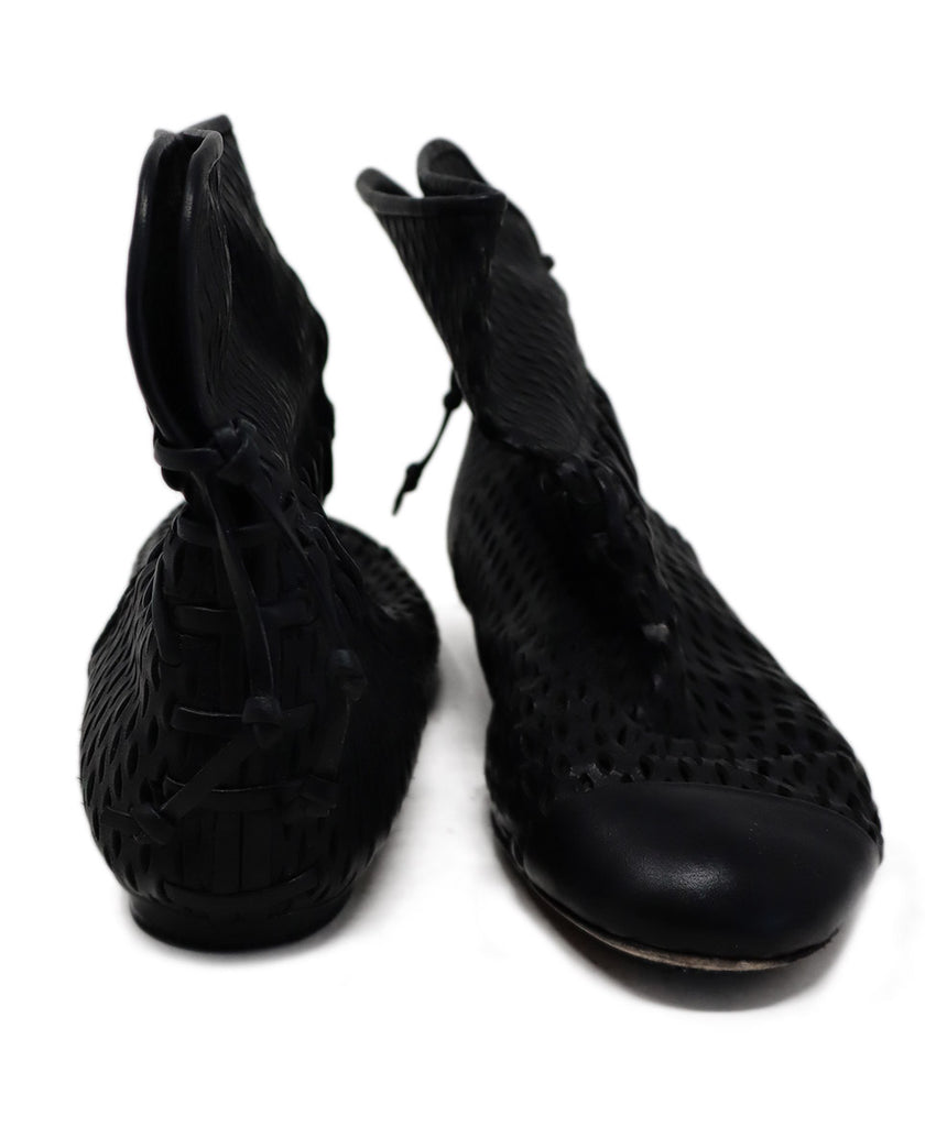 Chanel Black Perforated Leather Booties 2