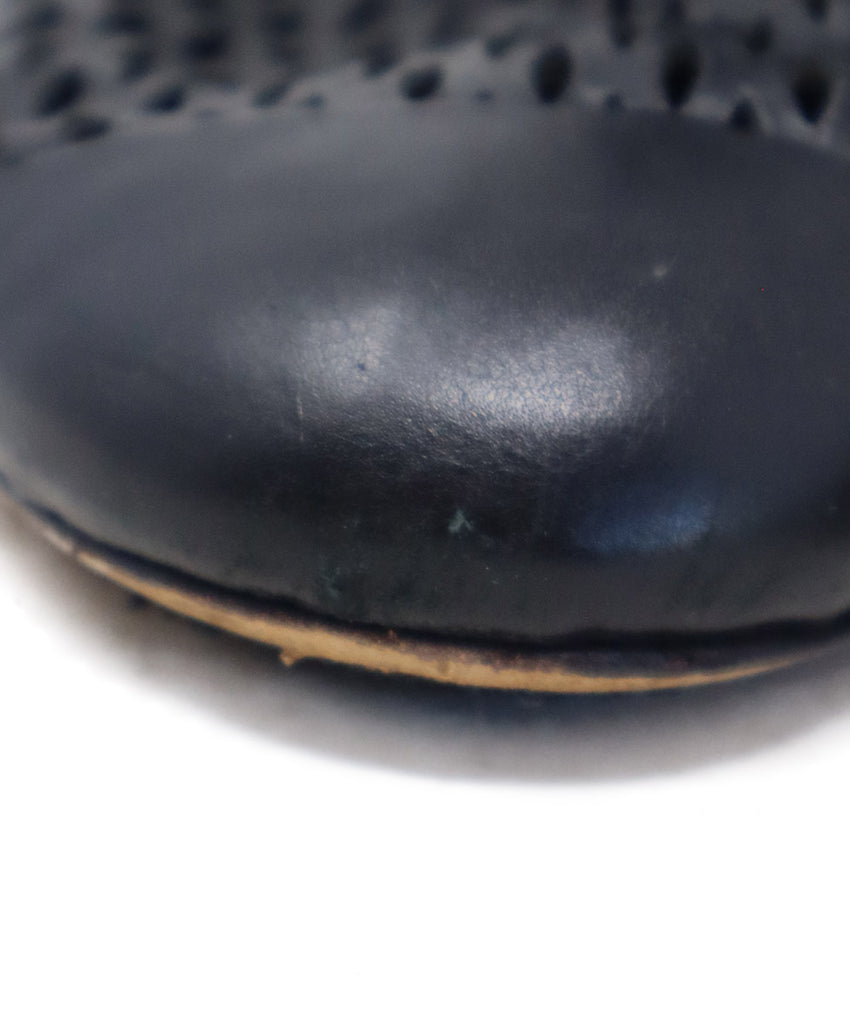 Chanel Black Perforated Leather Booties 5