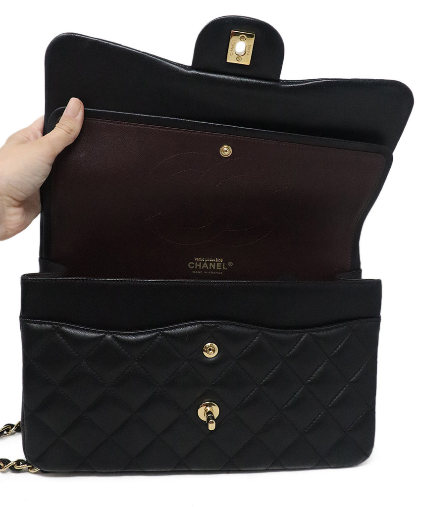 Chanel Black Lambskin Quilted Shoulder Bag 6