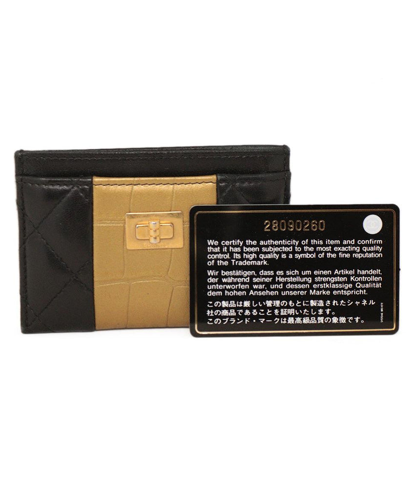Chanel Black & Gold Reissue Card Case 5