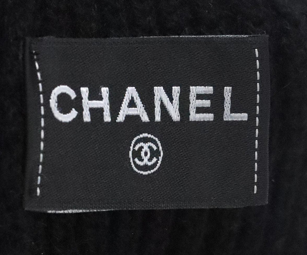  Chanel Black Cashmere & Gold Sequin Beanie 5