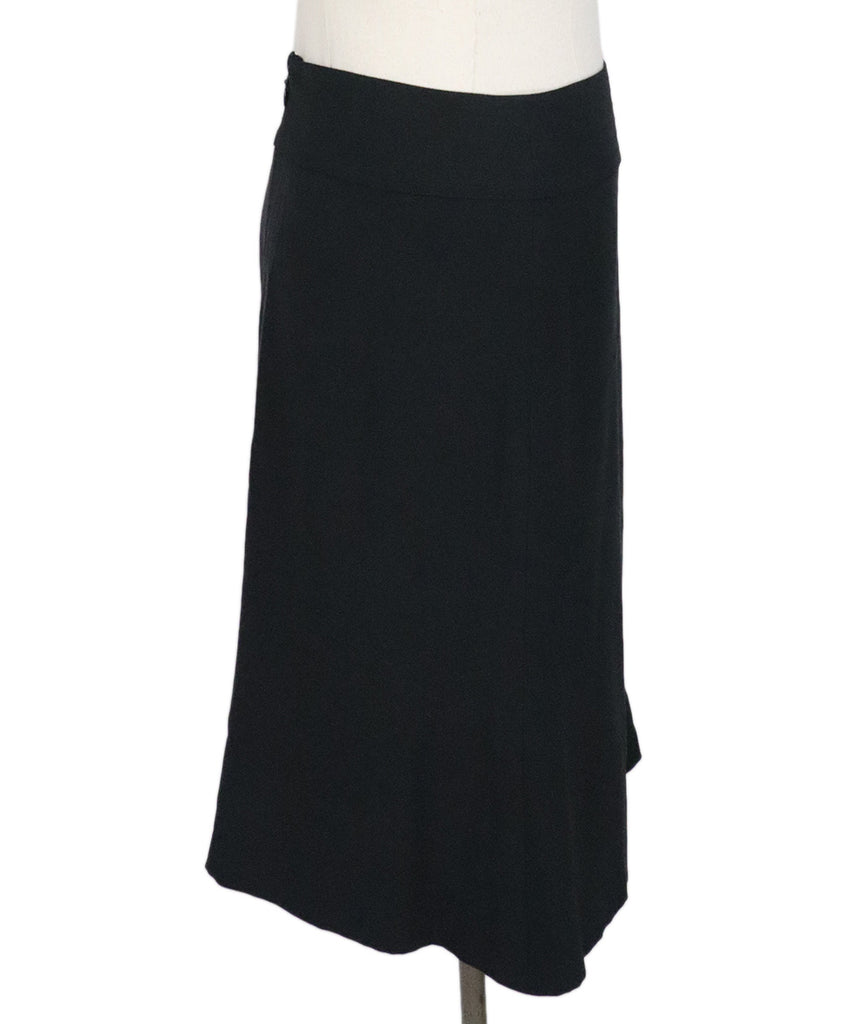 Chanel Black Silk Skirt 1