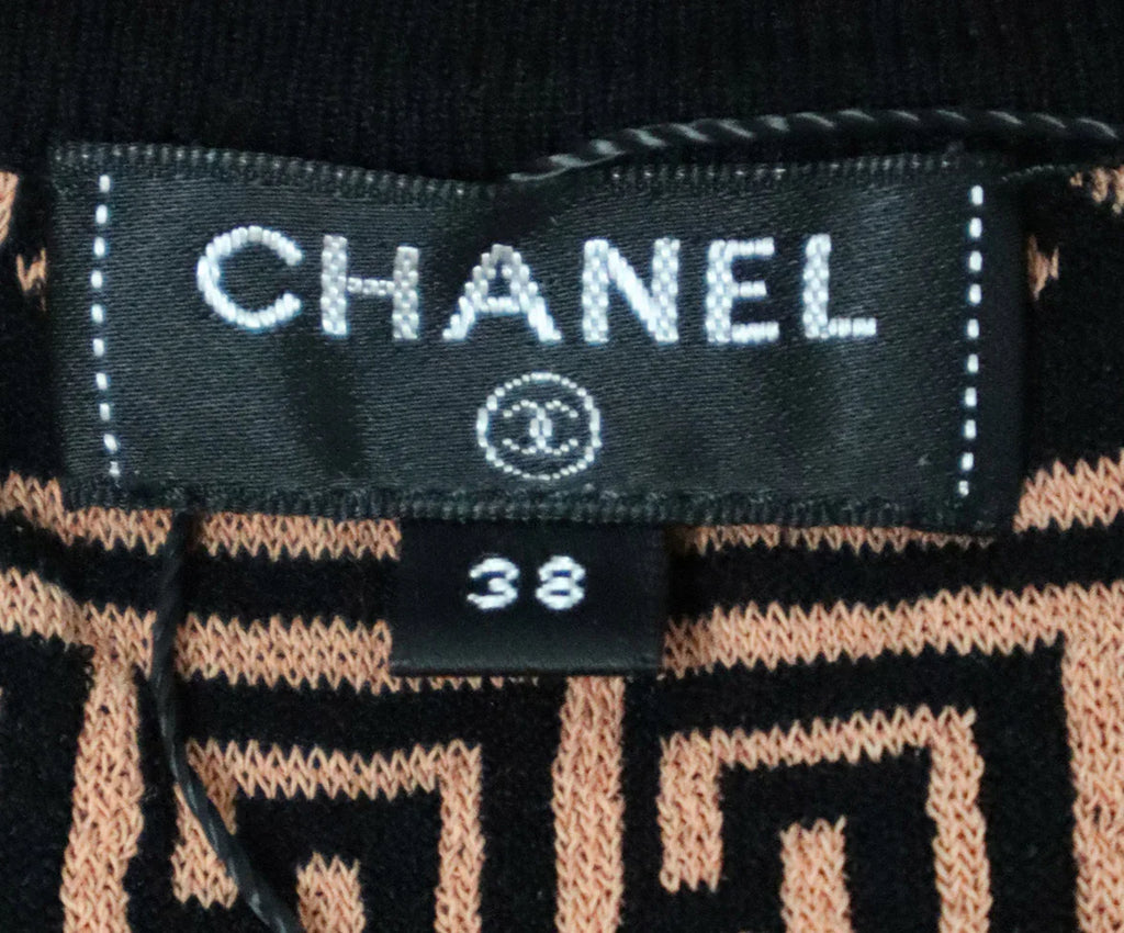 Chanel Black & Orange Print Dress sz 8 - Michael's Consignment NYC