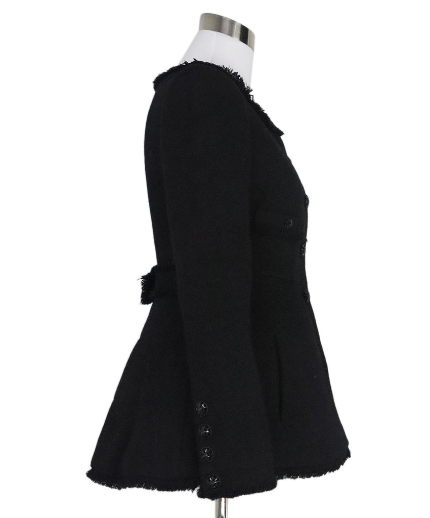Chanel Black Wool Fringe Jacket 1
