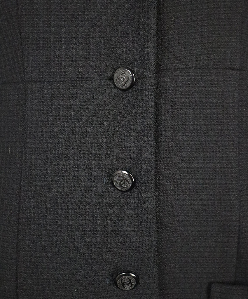 Chanel Black Wool & Silk Skirt Suit 5