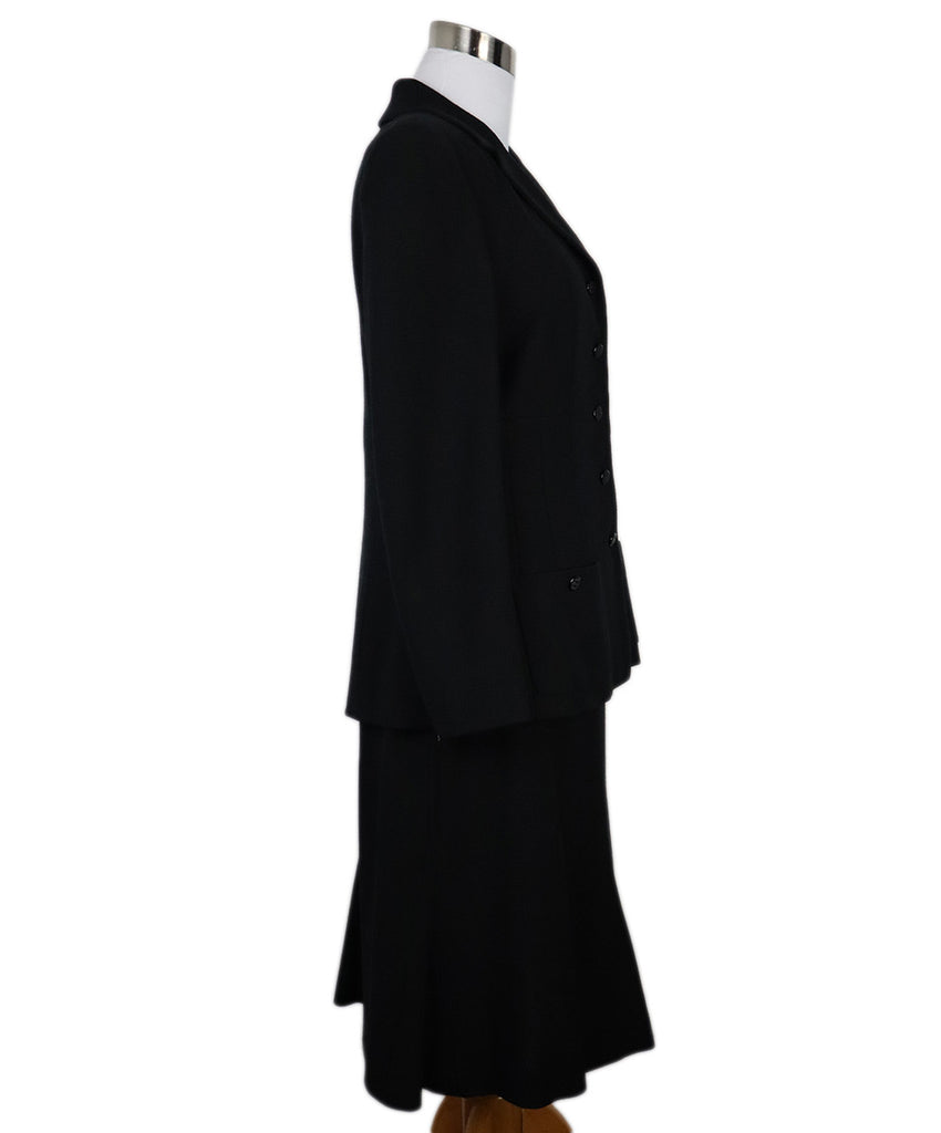 Chanel Black Wool & Silk Skirt Suit 1